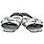 Sandali Tribute Saint Laurent in pelle metallizzata intrecciata argento Metallico - vista 3