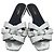 Sandali Tribute Saint Laurent in pelle metallizzata intrecciata argento Metallico - vista 4