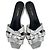 Sandali Tribute Saint Laurent in pelle metallizzata intrecciata argento Metallico - vista 5