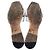 Sandali Tribute Saint Laurent in pelle metallizzata intrecciata argento Metallico - vista 8
