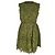 Minivestido de encaje de hojas Valentino Garavani en algodón verde oliva