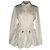 Vestido corto evasé con botones Alexander Mcqueen en algodón blanco Crudo