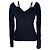 Autre Marque Altuzarra Pullover mit Herz-Ausschnitt aus schwarzer Viskose