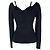 Autre Marque Altuzarra Pullover mit Herz-Ausschnitt aus schwarzer Viskose - Ansicht 3