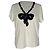 Camiseta Marc Jacobs de algodón blanco con lazo bordado y lentejuelas