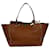 Valentino Garavani Sac cabas Valentino Light Cuir Rockstud Trapeze en cuir marron Rouge  - vue 1