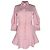 Autre Marque Vestido camisa mini de piqué de algodón rosa Brandon Maxwell Castaño