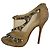 Décolleté Jimmy Choo con accenti in mesh in scamosciato beige Stampa python - vista 8
