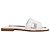 Sandalias Oran Logo en piel blanca Hermès Blanco - vista 4