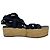 Sandalias de plataforma con tiras Miu Miu en piel y ante azul marino