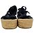 Sandalias de plataforma con tiras Miu Miu en piel y ante azul marino - vista 3