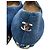 Timeless Ballerine Chanel Cap Toe Chain in scamosciato blu Blu chiaro