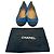 Timeless Ballerine Chanel Cap Toe Chain in scamosciato blu Blu chiaro - vista 13