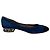 Timeless Ballerine Chanel Cap Toe Chain in scamosciato blu Blu chiaro - vista 2
