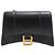 Borsa a tracolla Hourglass in pelle nera Balenciaga Nero