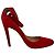 Décolleté con punta tonda e cinturini Gianvito Rossi in scamosciato rosso