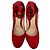 Décolleté con punta tonda e cinturini Gianvito Rossi in scamosciato rosso - vista 4