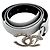 Timeless Cintura Chanel con logo CC intrecciato e catena in pelle bianca - vista 2