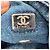 Mini borsa a tracolla Chanel Coco Beach in cotone blu - vista 10