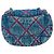 Mini borsa a tracolla Chanel Coco Beach in cotone blu - vista 4
