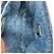 Mini borsa a tracolla Chanel Coco Beach in cotone blu - vista 8