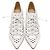 Mule con tacco alto con lacci in pelle bianca Versace Bianco Crudo