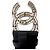 Timeless Cinturón Chanel de cuero negro con hebilla CC adornada con perlas falsas - vista 5