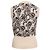 Ärmellose Strickweste mit Paisley-Print aus beigefarbener Wolle von Sandro Paris - Ansicht 3