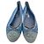 Timeless Chanel CC Interlocking Logo gesteppte Ballerinas in Blue Denim Blau - Ansicht 3