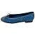Timeless Chanel CC Interlocking Logo gesteppte Ballerinas in Blue Denim Blau - Ansicht 8