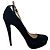 Prada Ankle Strap Platform Pumps in Black Suede