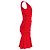 Vestido midi drapeado Dolce & Gabbana en seda roja - vista 4