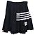 Minifalda plisada Thom Browne de 4 rayas en poliamida negra Negro