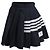 Minifalda plisada Thom Browne de 4 rayas en poliamida negra Negro - vista 10