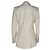 Balmain Double-Breasted Fray-Trimmed Blazer in Ivory Wool White Cream - view 3