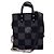 Borsa Louis Vuitton Damier Checkerboard Sac Plat XS Marrone Nero Damier ebene