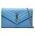 Borsa a tracolla portafoglio con catena Cassandra Envelope di Saint Laurent Blu D'oro