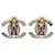 Orecchini vintage Chanel Coco Mark Turnlock Argento - vista 2