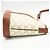 Céline Celine Triomphe Canvas & Calfskin Small Bucket Shoulder Bag Weiß Beige - Ansicht 10