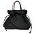 Bolso Tote con cordón Logo Prada BN1757 Castaño Negro - vista 2