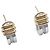 Tiffany & Co Brincos Tiffany Atlas Grooved Double Line Prata Dourado