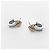 Tiffany & Co Brincos Tiffany Atlas Grooved Double Line Prata Dourado - vista 2