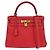 Hermès Hermes Kelly retourné Clémence Taurillon 28 Rosso