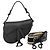Mini borsa Saddle in pelle Christian Dior Nero