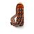 Chanel East West Flap in pelle medium Arancione - vista 4