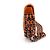 Chanel East West Flap in pelle medium Arancione - vista 5