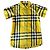 Camicia a maniche corte a quadri per bambini Burberry Nero Bianco Giallo Blu chiaro