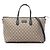 Borsa Tote 2-Way Gucci GG Supreme Marrone Nero Beige