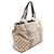 Borsa Tote Gucci Bamboo GG Canvas Beige Cachi - vista 2