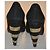 Autre Marque Décolleté open-toe in camoscio nero con tacco decorato - vista 4